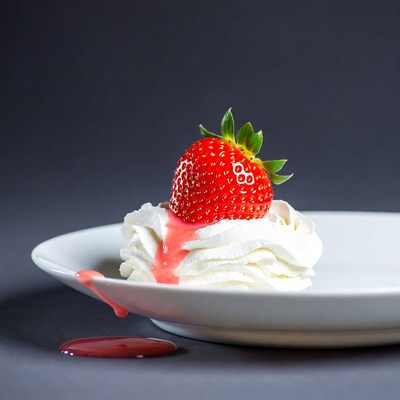 Strawberry on Whipped Cream Dessert