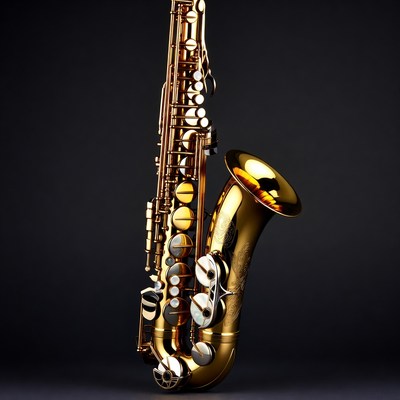 Shiny golden saxophone isolated