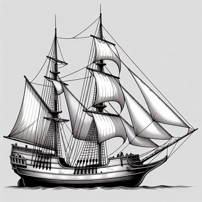 Sailing Ship Illustration