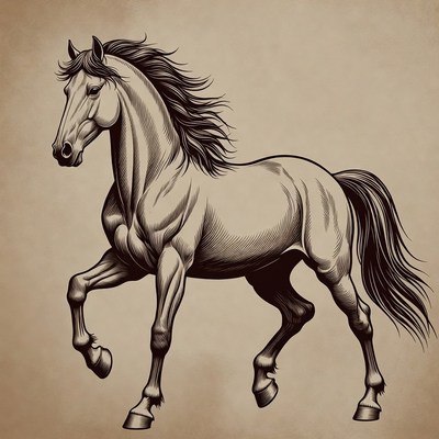 Galloping Horse Illustration