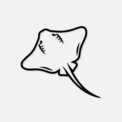 Stingray outline illustration