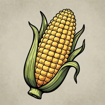 Corn cob illustration