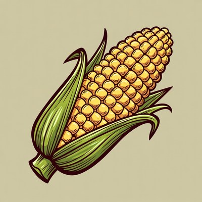 Corn cob illustration