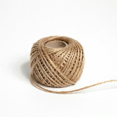 Twine Ball on White Background