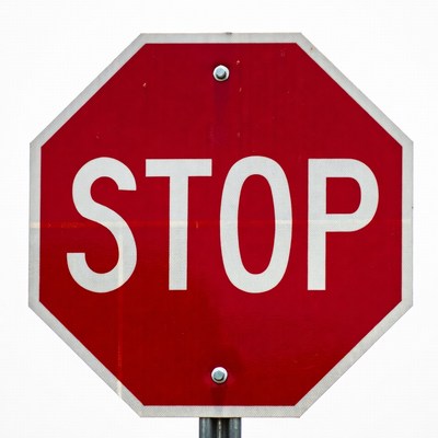 Red Stop Sign on Pole