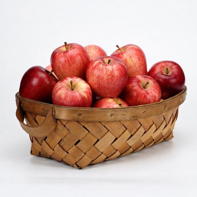 Red Apples in Wicker Basket