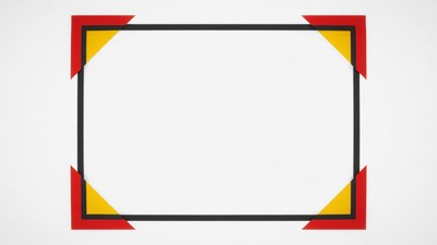 Red Yellow Black Blank Frame
