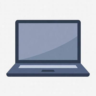 Flat Laptop Illustration