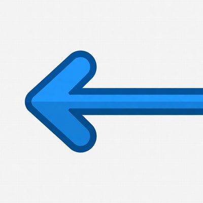 Blue Left Arrow Icon