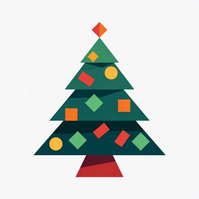 Colorful Geometric Christmas Tree