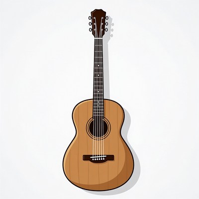 Acoustic Guitar Illustration