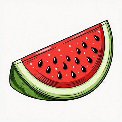 Watermelon Slice Illustration