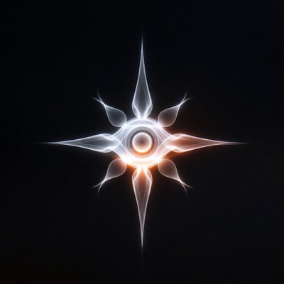 Glowing Neon Star Symbol