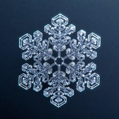 Detailed Snowflake Crystal Macro