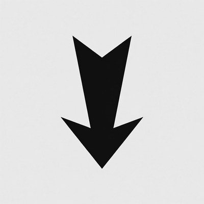 Black Down Arrow Icon