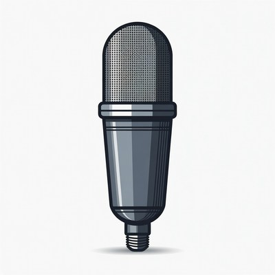 Black Microphone Illustration