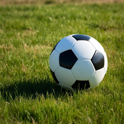 Soccer Ball on Grass Field