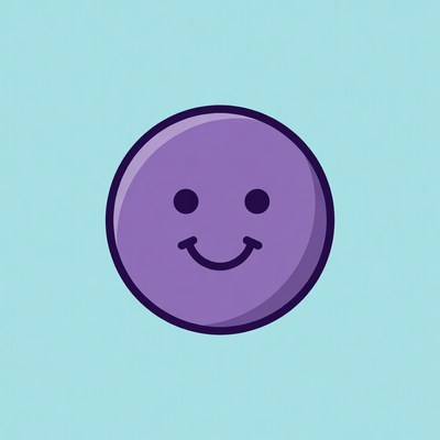 Purple Smiley Face Icon