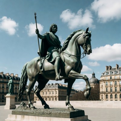 Equestrian Statue of Man on Horse