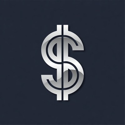 Shiny Silver Dollar Sign