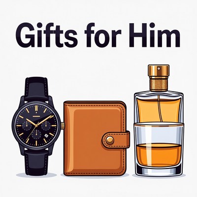 Gifts for Him: Watch, Wallet, Perfume