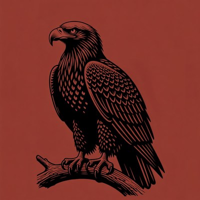 Bald Eagle Perched on Branch