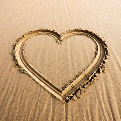 Heart Shape in Sand