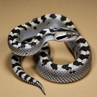 Coiled Gray Banded Kingsnake