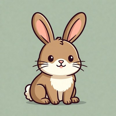 Cute cartoon bunny rabbit