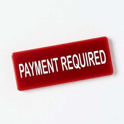Red Payment Required Label