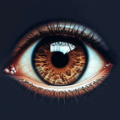 Close-up of brown human eye