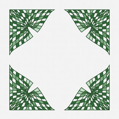 Green Mosaic Corner Designs