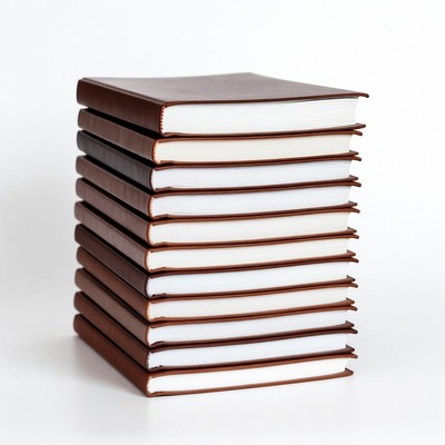 Stack of Leather Books