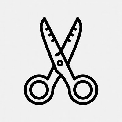 Open Scissors Illustration