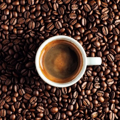 Espresso Cup on Coffee Beans