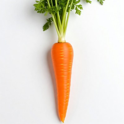 Fresh carrot with green tops