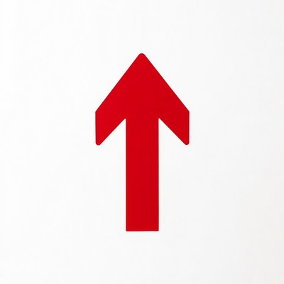 Red upward arrow icon