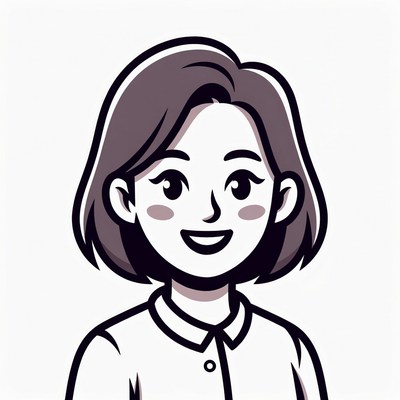 Smiling anime girl portrait