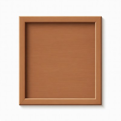 Empty Brown Wooden Picture Frame
