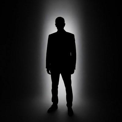 Man in Suit Silhouette
