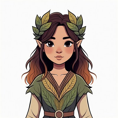 Elf girl with laurel leaf crown
