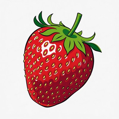 Red strawberry clipart