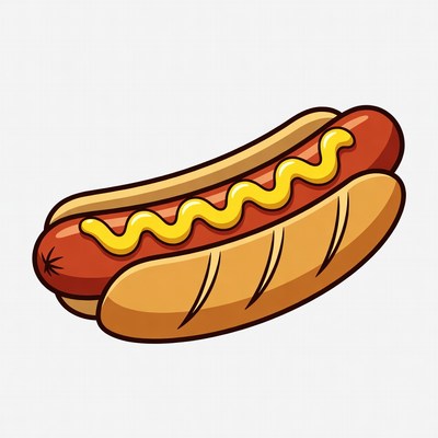 Hot dog with mustard