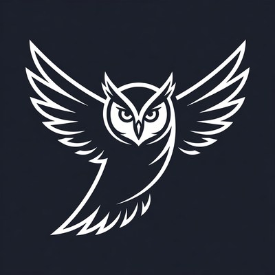 Winged Owl Illustration