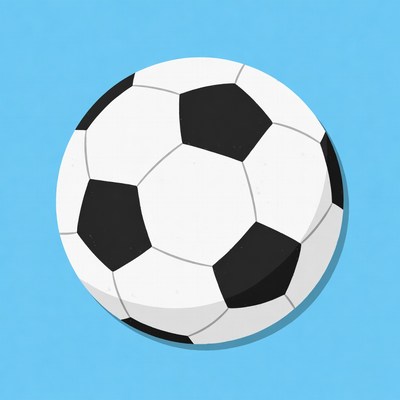 Soccer Ball on Blue Background