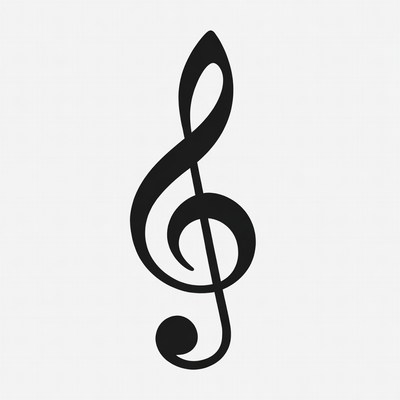 Black Treble Clef Symbol