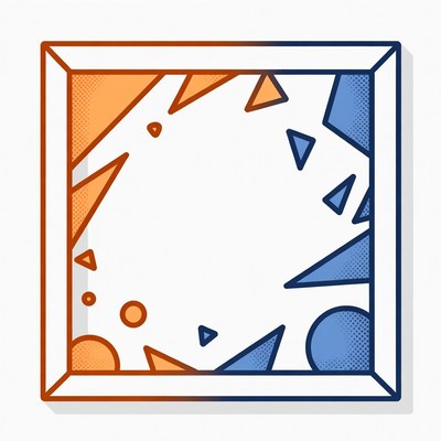 Broken Glass Frame Illustration