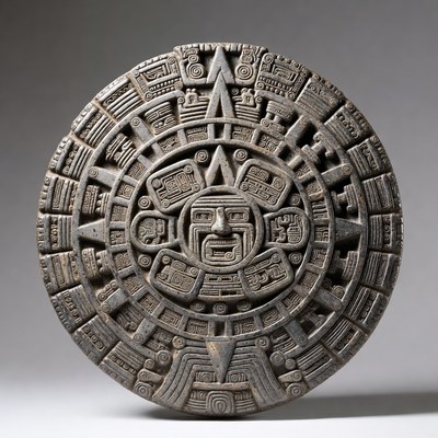 Aztec Sun Stone Carving