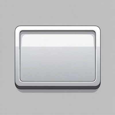 Shiny White Button Isolated Background