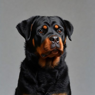 Rottweiler dog portrait